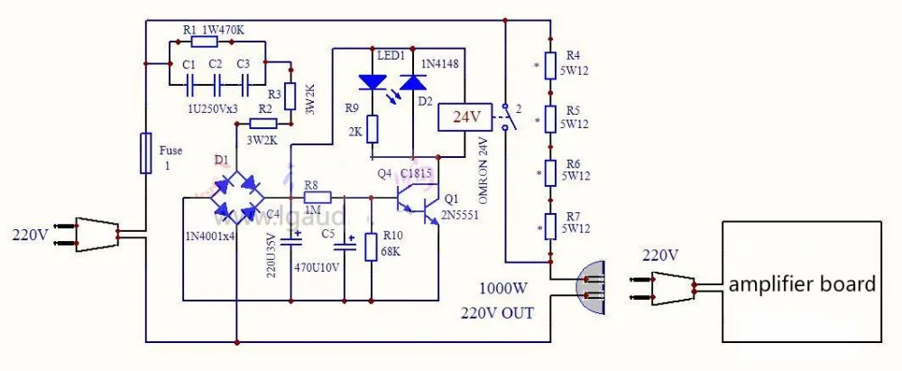 AIYIMA усилитель задержка плавного пуска плата защиты для 220 В 1000 Вт трансформатор аудио усилитель DIY