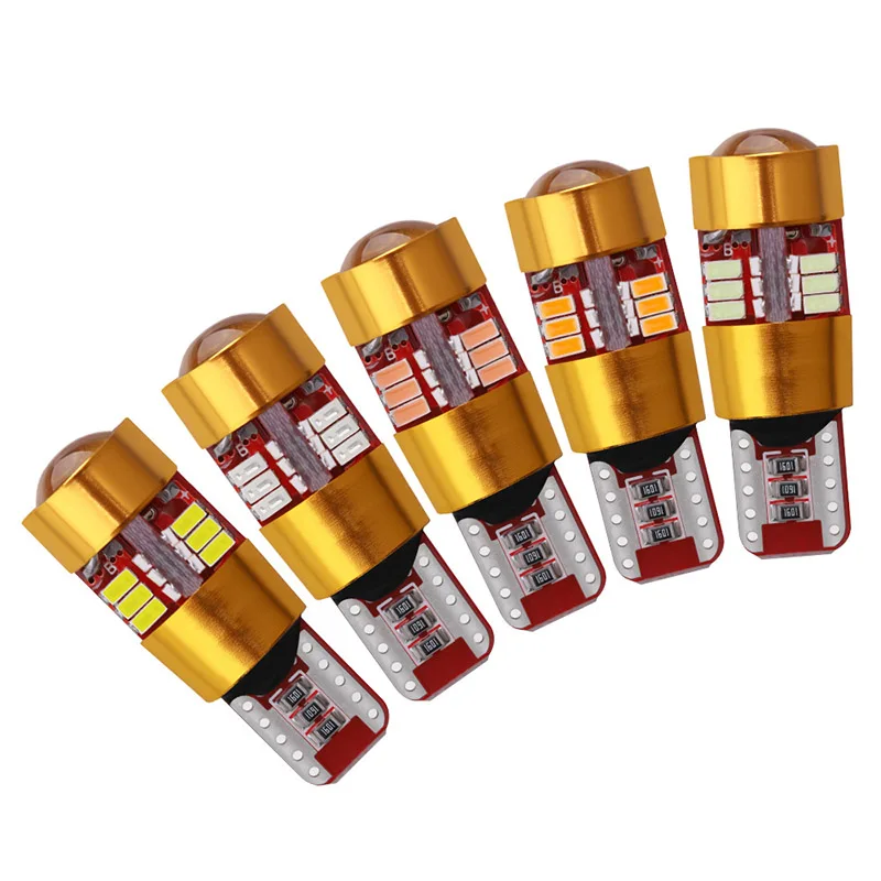 

2 Pcs Automobiles Lampada led T10 Canbus Auto Bulb Lamps Led Car LED 12v 27 Bulb SMD Light Emitting Diode 3014 Taillight