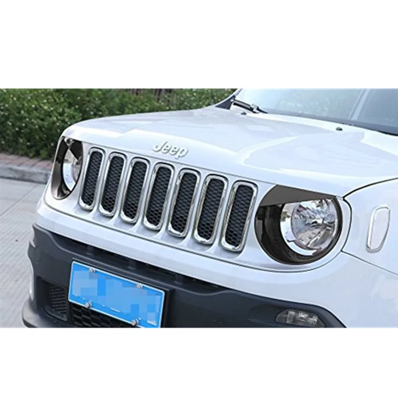 Chrome Angry Bird фар обрамление чехол для 2015-2016 Jeep Renegade