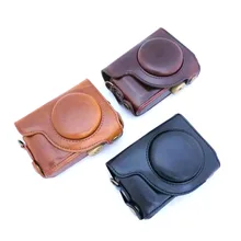 Las novedades mejores precios cámara Digital bolso Material de la PU protector ligero bolsas de hombro cubierta para Canon S100 S110 S120 S200