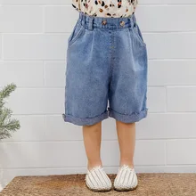 Детские джинсовые шорты новые модные ковбойские шорты для маленьких девочек летние детские повседневные шорты для маленьких девочек, одежда штаны для девочек