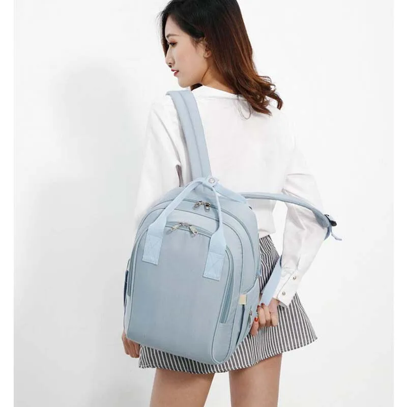 Простая модная однотонная сумка для ухода за ребенком для беременных женщин сумка для клюшек большая емкость сумка для подгузников Многофункциональный Водонепроницаемый рюкзак для путешествий