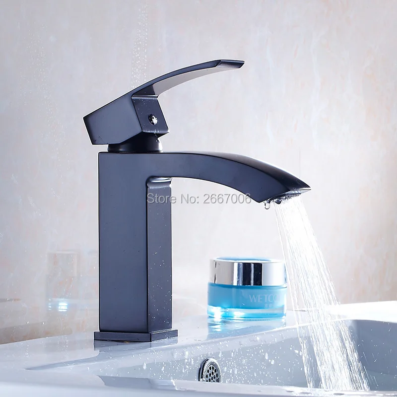 Free Shipping Solid Brass Single Handle Basin Faucet Waterfall Spout Tap Bathroom Vanity Mixer Tap Deck Mount Faucet Black ZR368 Free Shipping Solid Brass Single Handle Basin Faucet Waterfall Spout Tap Bathroom Vanity Mixer Tap Deck Mount Faucet Black ZR368