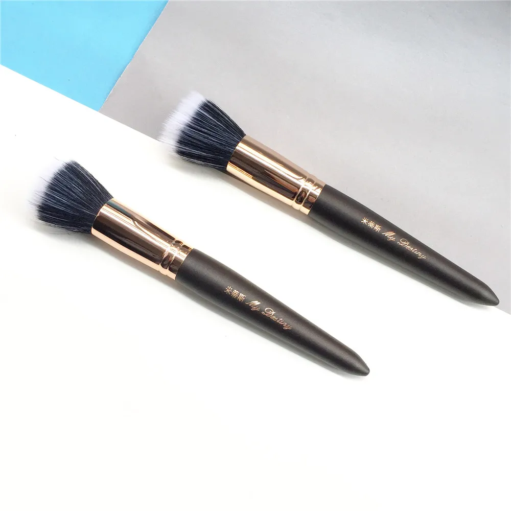 

MyDestiny 014 Stippling Brush - Multi-purpose Duo-Fibre Face Powder Liqiud&Cream Foundation Brush - Beauty Makeup Blender Tool