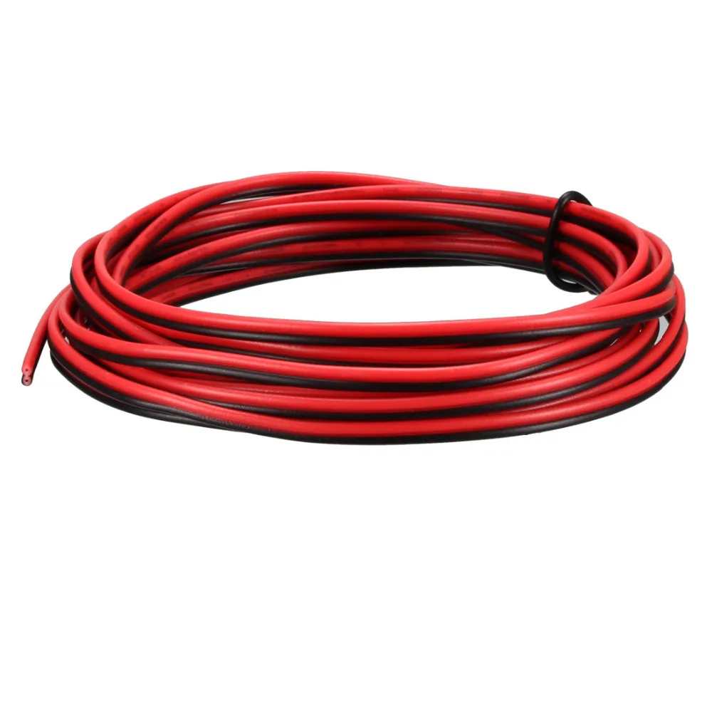 Uxcell красный черный 1 шт. провод 2pin 22/24/26 AWG 3 м удлинитель шнур оловянный медный