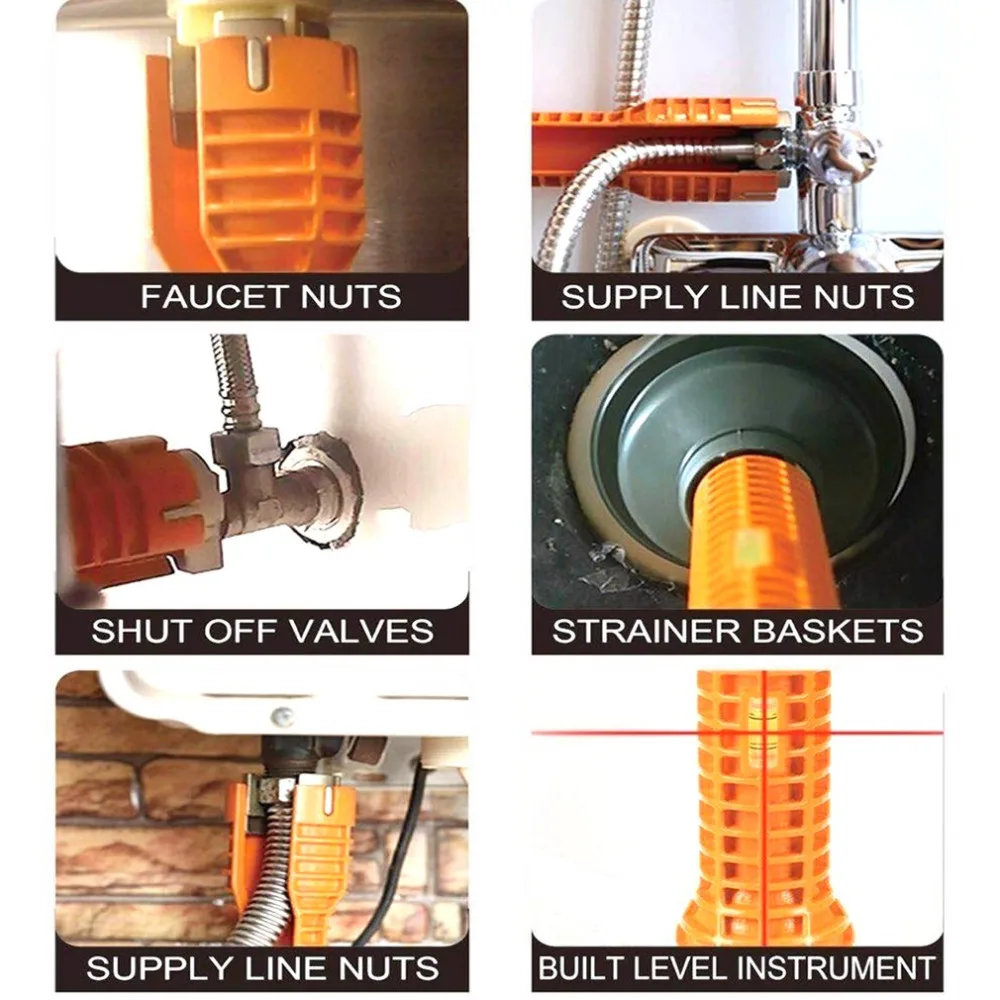 Установщик смесителя и раковины, инструмент для установки смесителя и раковины, инструмент для кухни и ванной комнаты, многофункциональный трубный ключ
