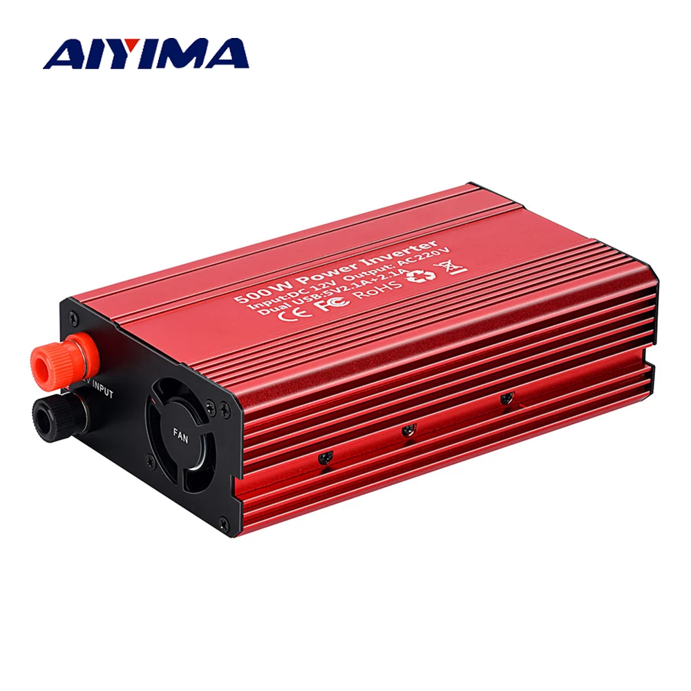 

SUNYIMA 600W Power Inverter DC12V To 220V 110V USB Modified sine wave Converter Solar Power Supply Peak 1000W Transformer