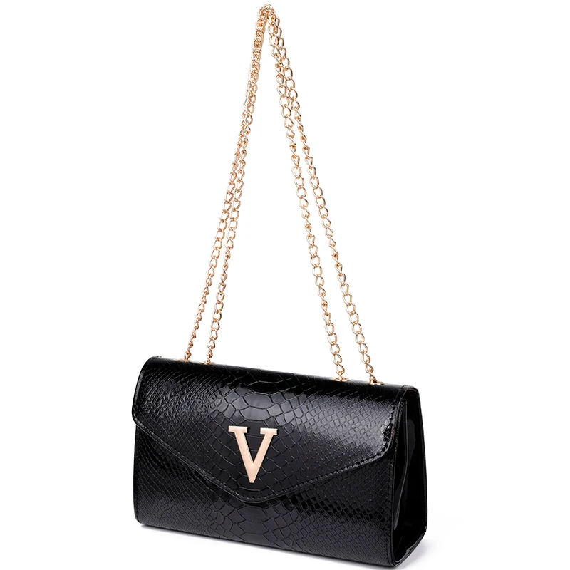 

2019 Spring New Fashion Women Shoulder Bag Chain Strap Flap Designer Handbags Clutch Bag Ladies Messenger Bags With Metal Buckle