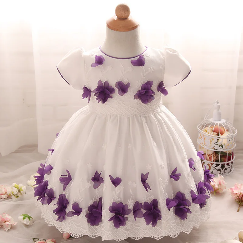 Г. Платье с цветочным узором для маленьких девочек милое платье с пачкой, одежда для маленьких девочек vestido bebe menina, платье на крестины, свадебное платье ropa de bebe - Цвет: RC00246F1