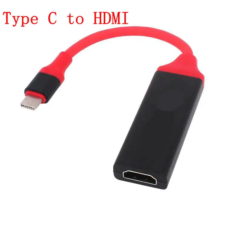Buy 50pcs 20CM Type C to 4K HDMI USB 3.1 Male To HDMI Female HDTV Adapter Cable
