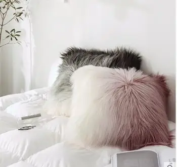 

Nordic pillowcase Plush pillowcase Cute sofa cushion cover Living room gradient beach hug pillowcase