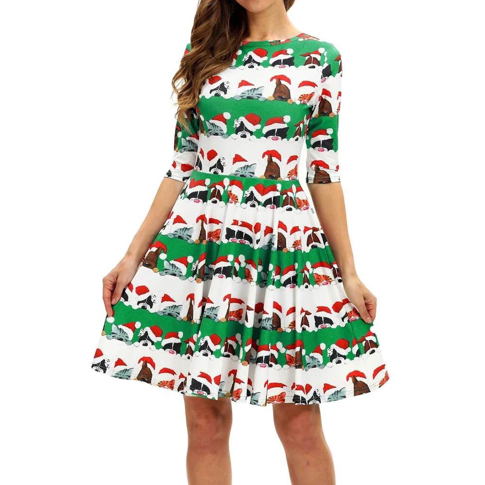 christmas cat dress womens