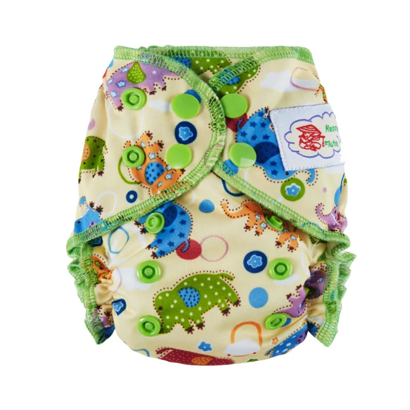 Happy Flute органический хлопок Новорожденные подгузники крошечные AIO ткань Подгузники двойные вставки водонепроницаемый PUL Fit 3-5 кг ребенок - Цвет: A88