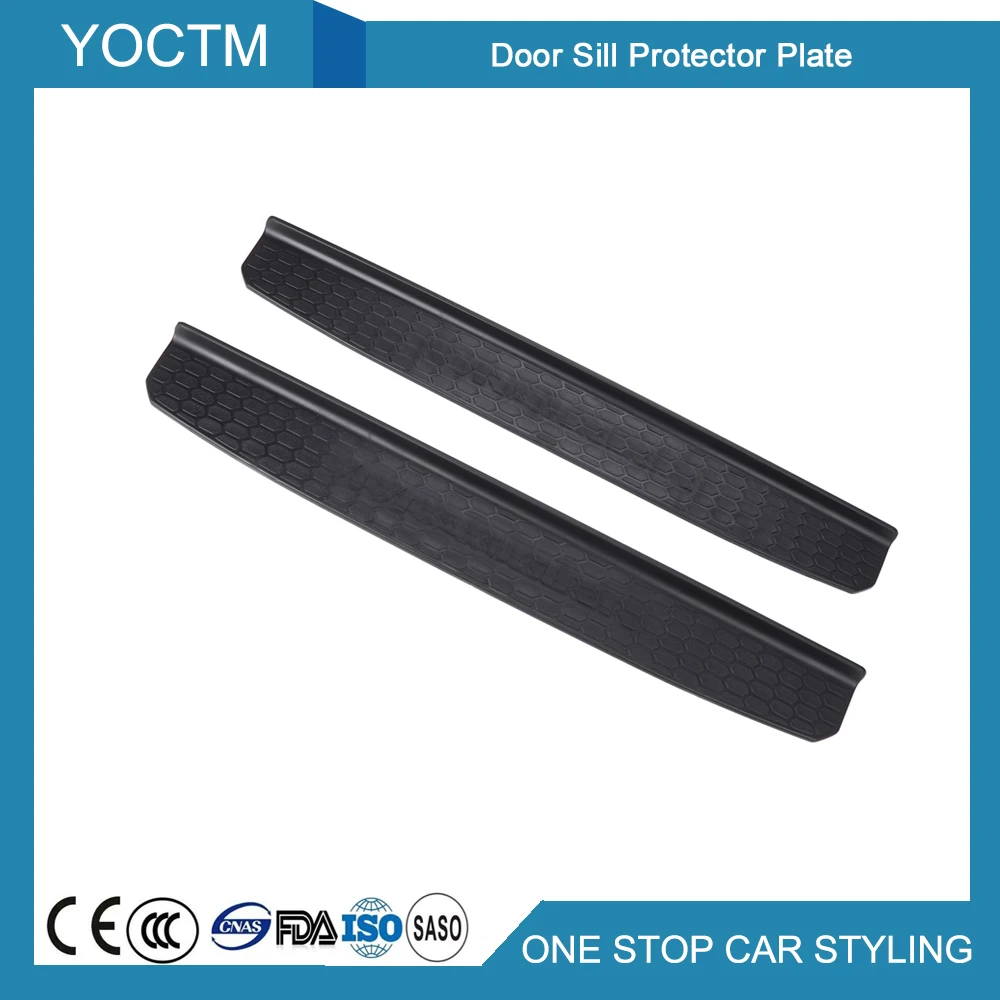 

2-Door Version Durable Door Sill Scuff Plates Car Door Sill Protector Plant for Jeep Wrangler JL 2018 Car Interior Accessories