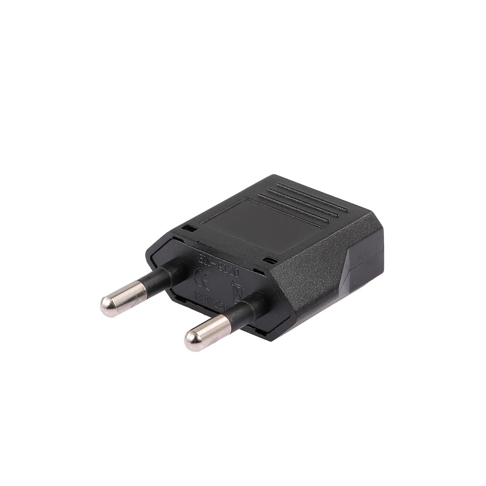 

EU Power Adapter Black European Plug Portable Adapter for Travel
