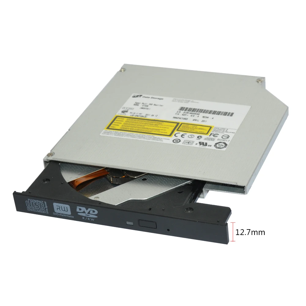 Deepfox 12,7mm DVD CD RW quemador escritor interno SATA Optical Drive portátil disco DVD quemador escritor con panel