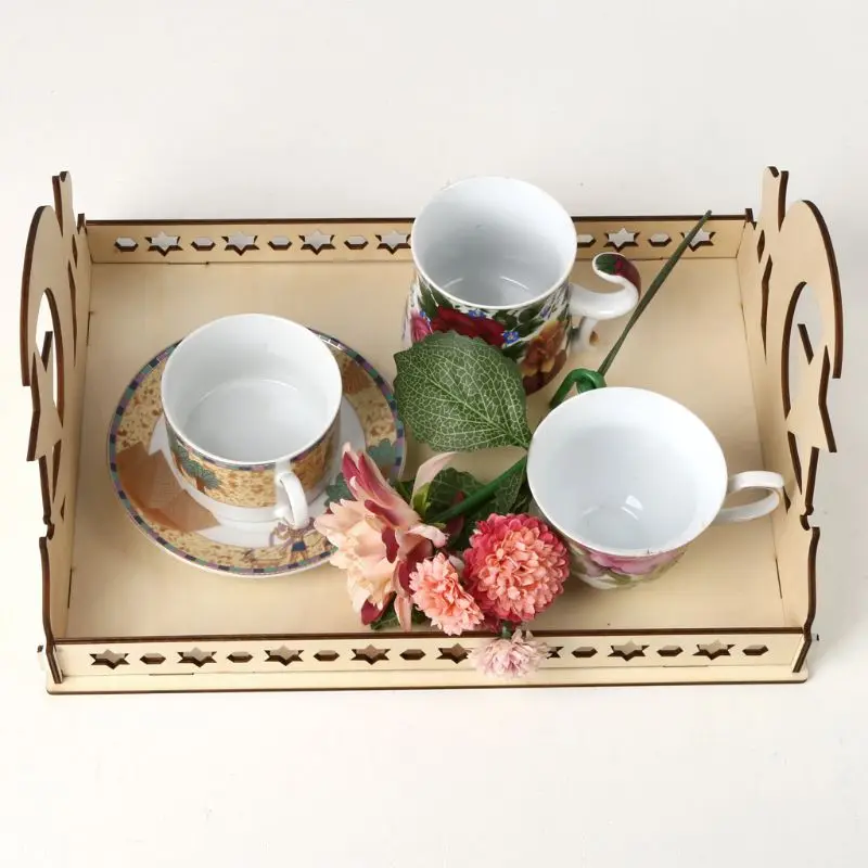 

Rustic Wooden Crescent Moon Srar Eid Party Food Serving Tableware Dessert Pastry Tray Display Holder Decor Ornament
