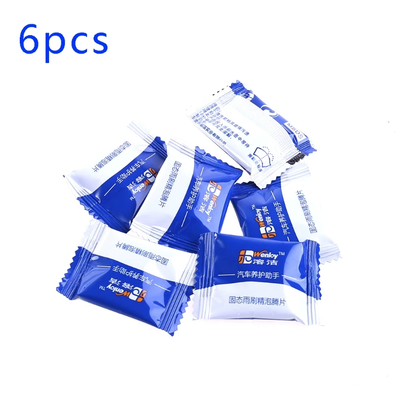 

6Pcs Portable Effervescent tablets automotive glass water efficient concentrated solid Windshield washer fluid Cleaning strong