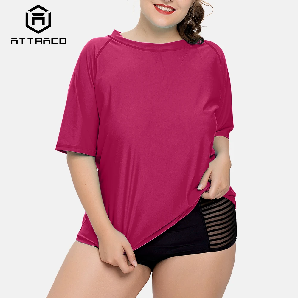 Attratico Rashguard женский купальник с коротким рукавом рубашки UPF 50 + для женщин размера