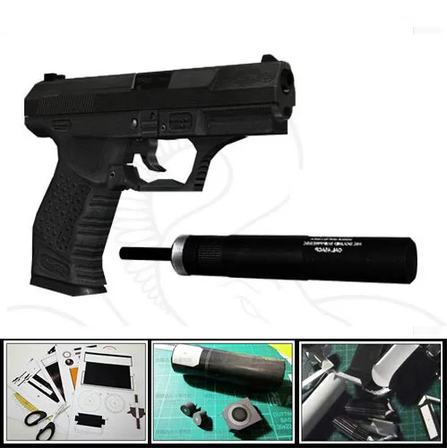 

P99 pistol gun firearm 007 handmade DIY 3D 1:1 paper model