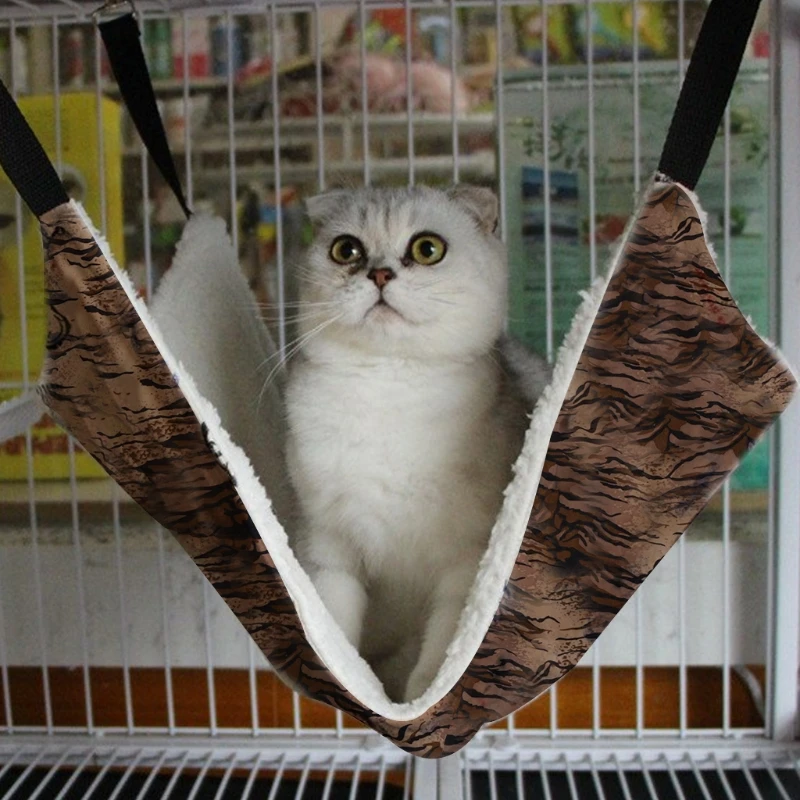 Кошка гамак кровать кошка подвесной дом хорек коврики для клеток зима теплый
