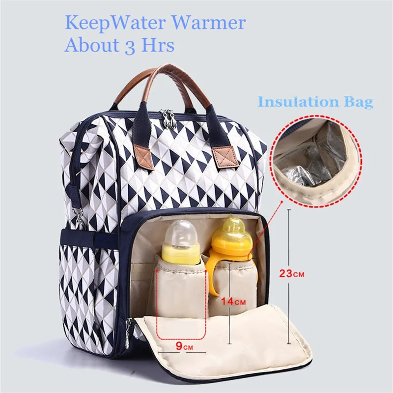 2018 Spring Geometric Pattern Three-Dimensional Diaper Bags Beatiful Female Travel Storage Bag Strap Soft Handle Backpack16