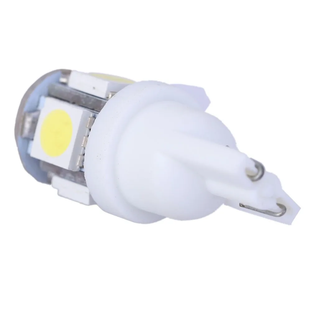 10 шт./лот T10 W5W светодиодные лампы 5050 5 SMD 194 168 Ксеноновые белые клиновидные
