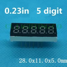 С фабрики 5 бит общий катод 0,2" 0.23in цифровая трубка 0,23 дюйма красный светодиодный 7 элемент цифрового дисплея
