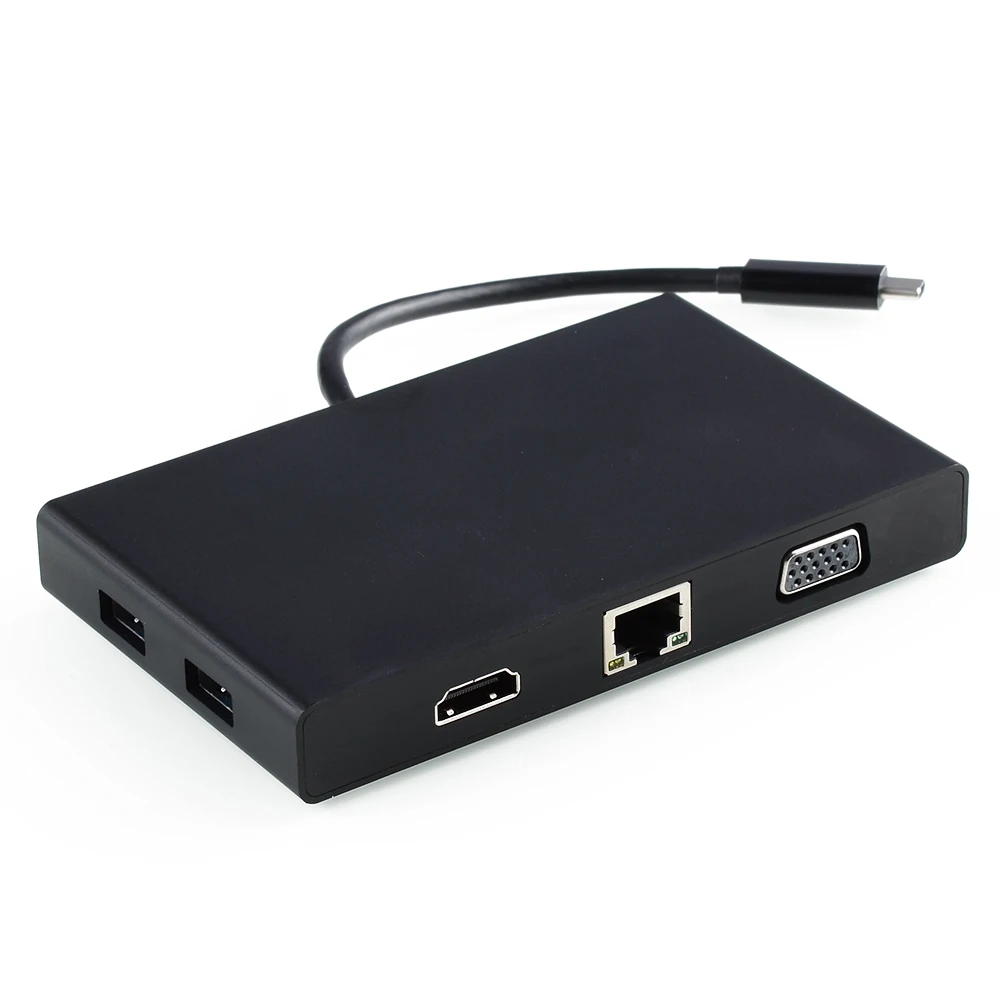 

High Quality Type-C to HDMI/VGA/USB/SD Card/Gigabit Ethnernet RJ45/ Audio Port Adapter Male To Famale Converter Adapter For PC