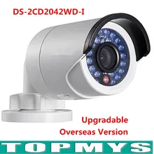 Free Shipping 4pcsby DHLOriginal HIK IP Camera English Version DS-2CD2042WD-I Full HD 1080P 4MP 120db WDR POE Network IP Camera
