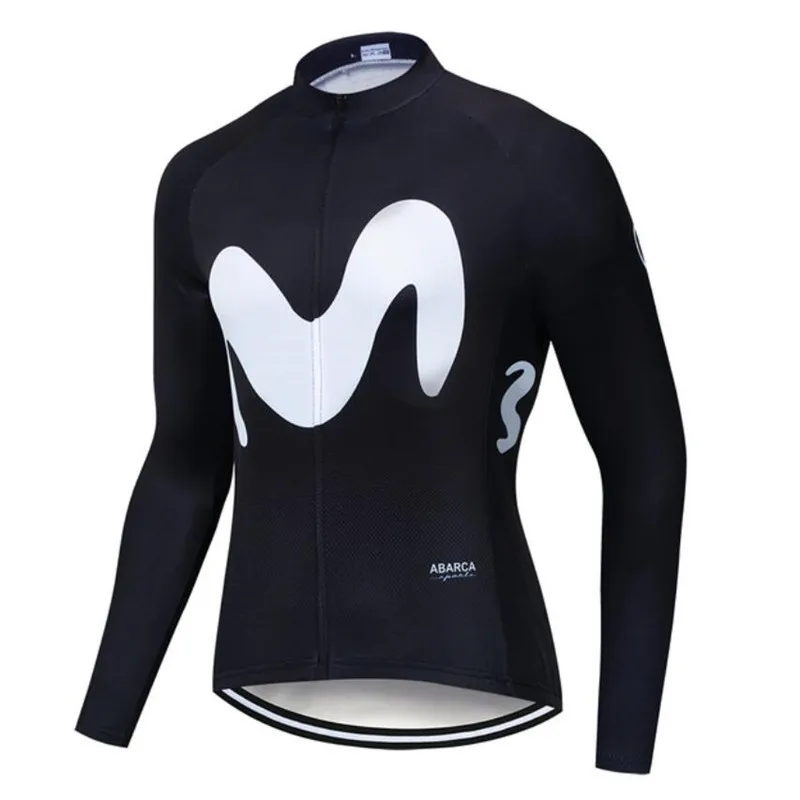 Movistar, велосипедные футболки Джерси Quick dry с длинным рукавом Весна велосипед Горный гоночный велосипедный Костюмы Maillot Ropa Ciclismo Hombre D4