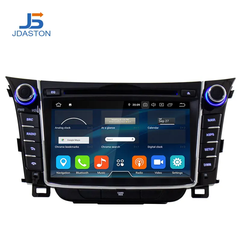 Clearance JDASTON Android 9.0 Car DVD Player For Hyundai I30 Elantra GT 2012-2018 WIFI Multimedia GPS Stereo 2 Din Car Radio tape recorder 1