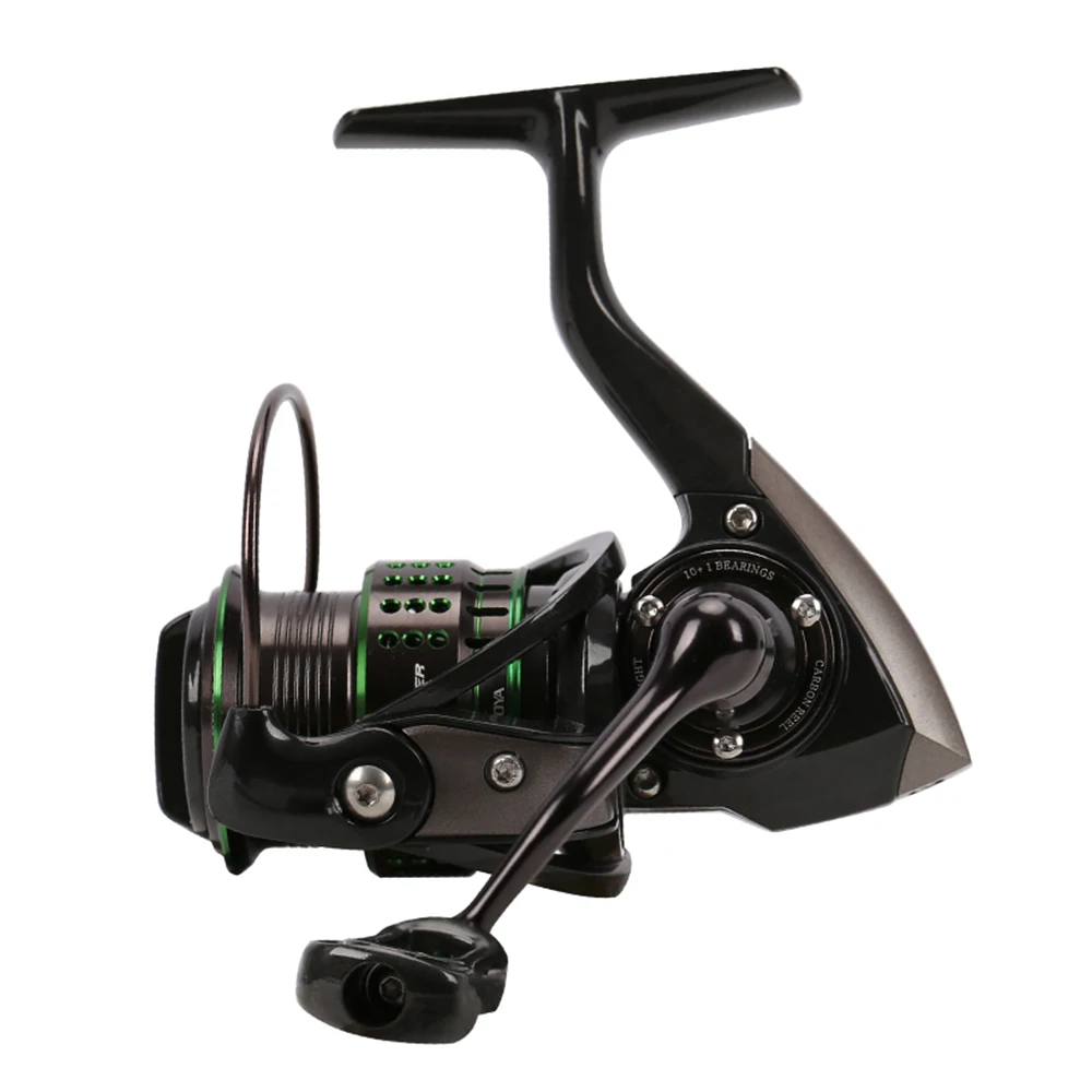 

Spinning Fishing Reel Spinning Reel 10+1 BB 5.2:1 Gear Ratio Lightweight Smooth Carbon Steel Carp Fishing Reel Tackle Pesca