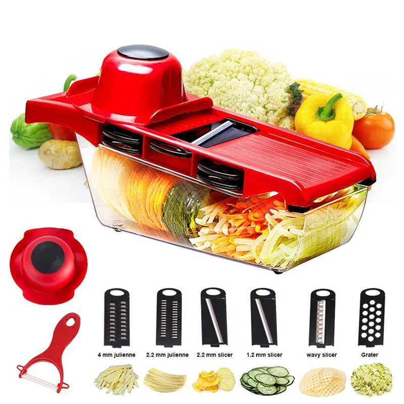 

2018 Creative Mandoline Slicer Vegetable Cutter with Stainless Steel Blade Manual Peeler Grater for Potato Tomato Onion Cheese