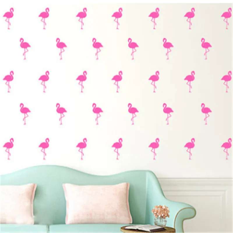 Buy 15pcs 28.5*23cm Flamingo Wall Stickers Bird