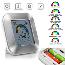 Комнатный термометр цифровой для кухни монитор влажности сенсорный экран подсветка таймер цифровой дисплей 1,10