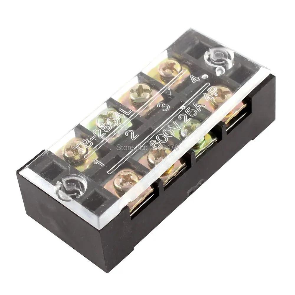 TB 2504 600V 25A двухрядная 4 х Клеммная колодка соединительные медные детали|terminal barrier