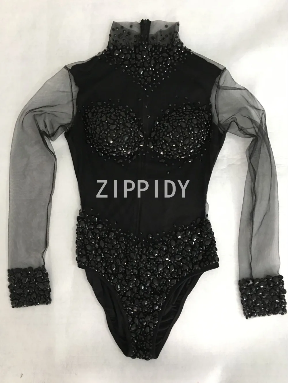 Sexy AB Rhinestones Mesh Bodysuit Birthday Celebrate Wear Female Singer Show Bodysuit Evening Prom Party Stage Wear corset bodysuit