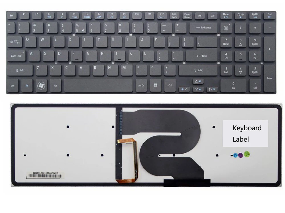 Новый ноутбук клавиатура для ноутбука Acer Aspire 5951 5951G 8951 8951 с г подсветкой США Макет