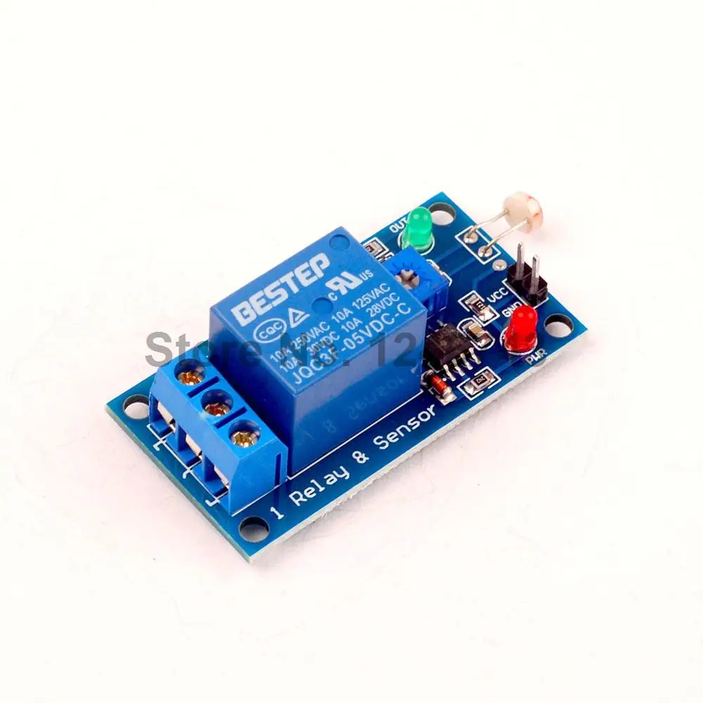 10PCS 1 Channel LSR Light Sensitive Sensor Relay Photosensitive Optical Relay Module 5V For Arduino DIY