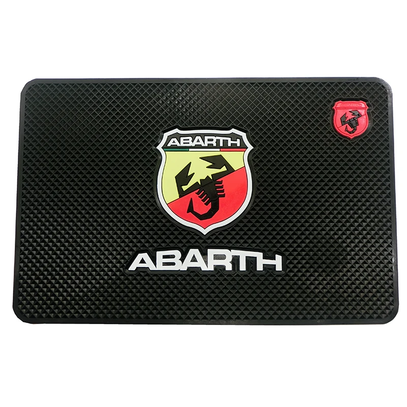

Car Logo Anti Slip Mat GPS Phone Holder Non-Slip Mat Pad For Fiat Abarth Punto 124/125/125/500 stilo ducato Car Styling