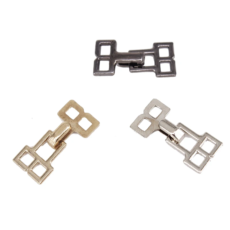 Set ganci e viti a occhiello per chiusure di pantaloni, gonne, vestiti, da cucire, confezione da 10, Nero , Single hole