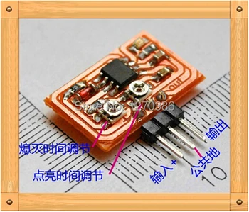 

Free Shipping!!! Tunable square wave generator / oscillator circuit with a 555 pin / DIY with red indicator D08