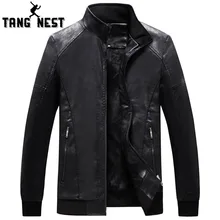 TANGNEST Новое поступление осень зима модная мужская куртка из искусственной кожи плюшевая теплая ветровка свободный размер 7XL MWP498