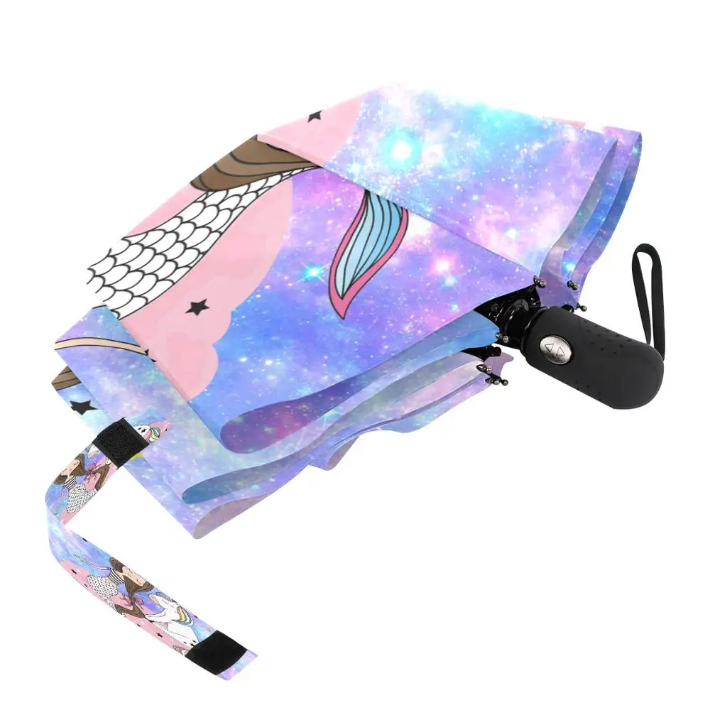 Colored Alpaca And Cactus Compact Travel Umbrella Windproof Reinforced Canopy 8 Ribs Umbrella Auto Open And Close Button Customized