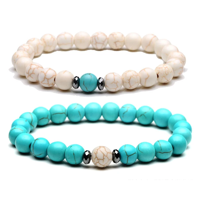 8mm Yoga Energy Cure Green White Semi Precious Stone Beads Bracelet 8mm Yoga Energy Cure Green White Semi Precious Stone Beads Bracelet Fine Jewelry