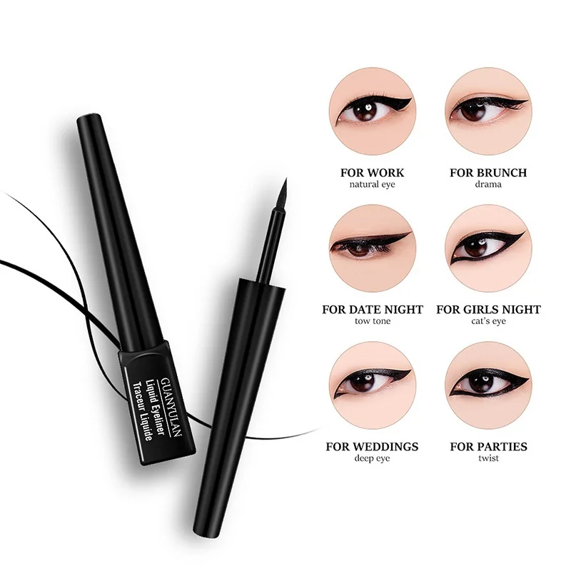 1PC Black Liquid Eyeliner Pen Beauty 24 Hours Long-lasting Waterproof Quick-drying Eye liner Makeup Cosmetics