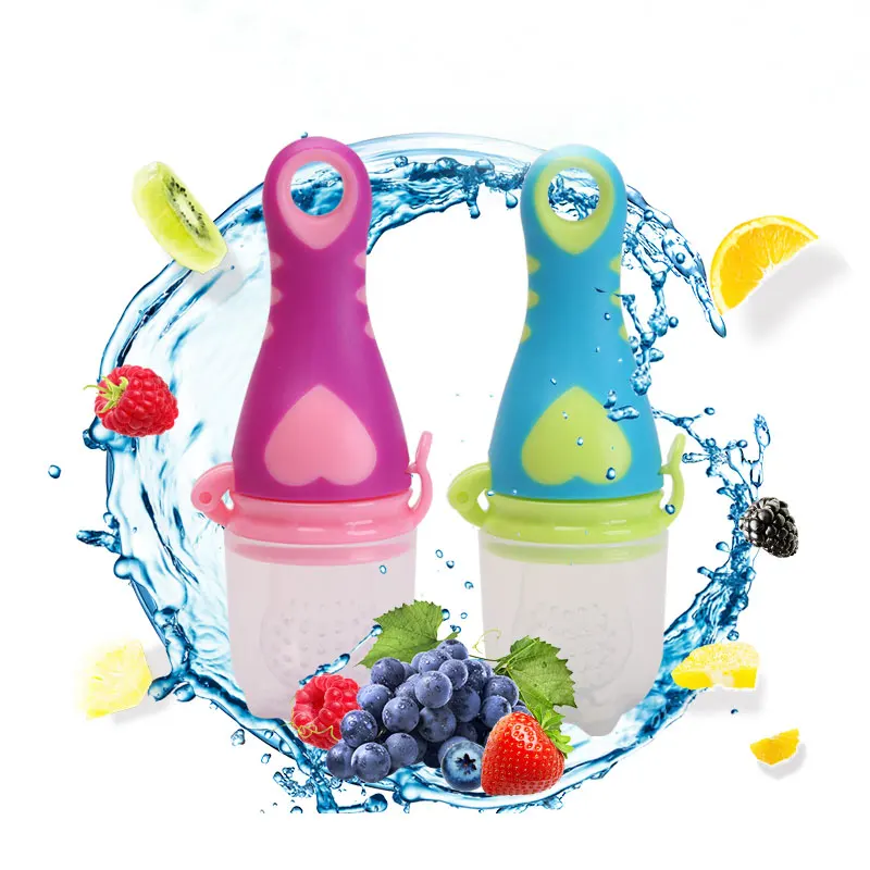 1Pcs Fresh Food Baby Pacifiers Heart-shaped Fruit Feeder Nipples Feeding Safe Baby Supplies Nipple Teat Pacifier Bottles Nibbler