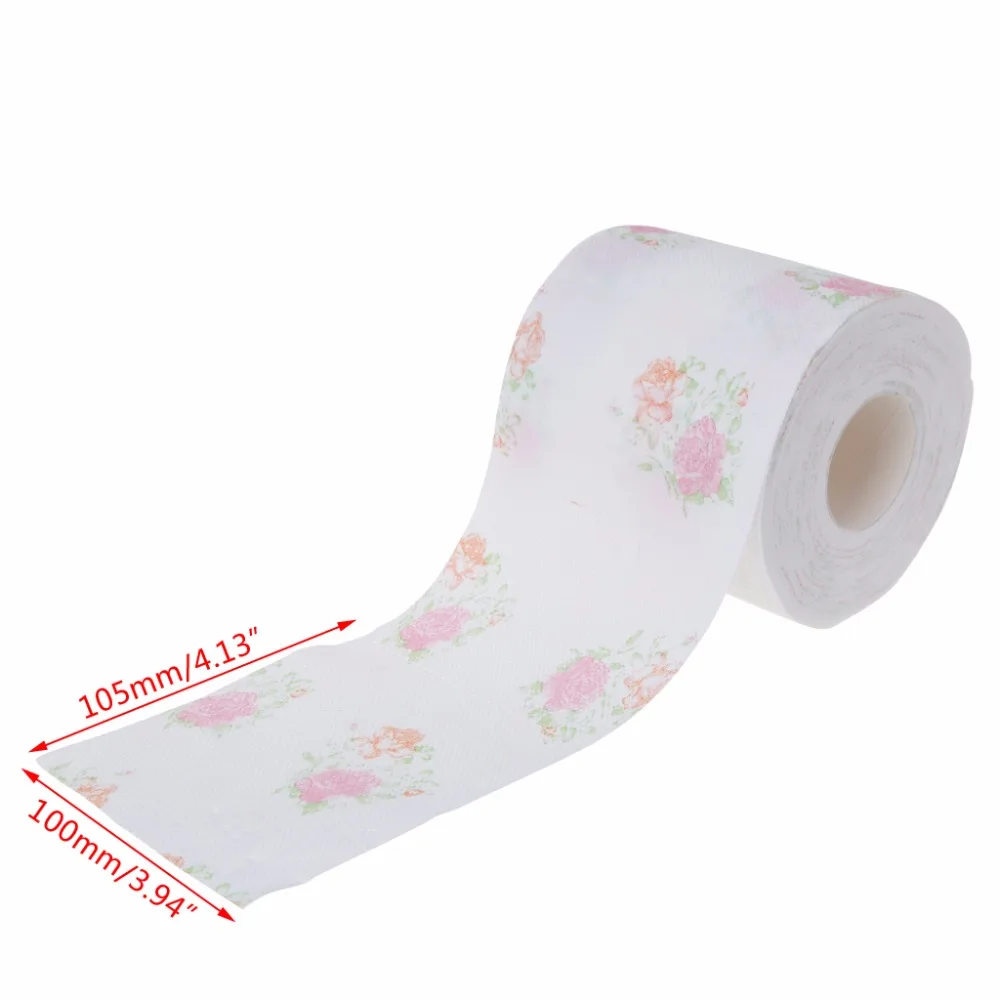 Прочный цветочный туалетный рулон бумажных салфеток для ванной комнаты, новинка, забавный подарок, гигиеническая туалетная бумага для здоровья