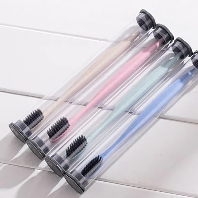 

1pcs Wheat Straw Toothbrush Bamboo Charcoal Oral Health Care Eco-friendly Kids Toothbrushes Sets For Children/Adult For Travel